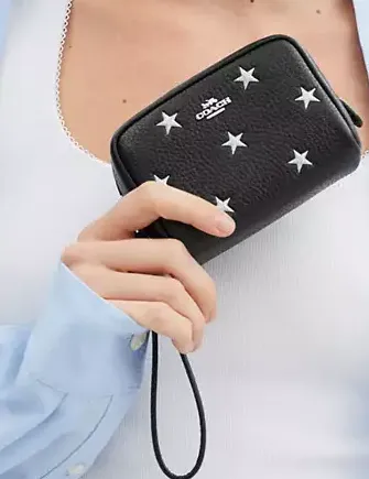 Coach Pouch Wristlet With Star Print