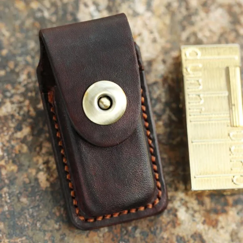 Cool Mens Leather Dunhill Rollagas Lighter Case with Loop Dunhill lighter Holder with Loops