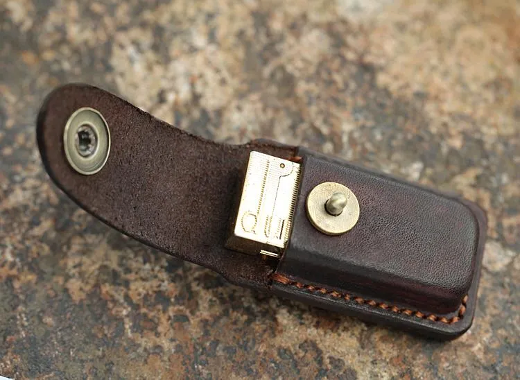 Cool Mens Leather Dunhill Rollagas Lighter Case with Loop Dunhill lighter Holder with Loops