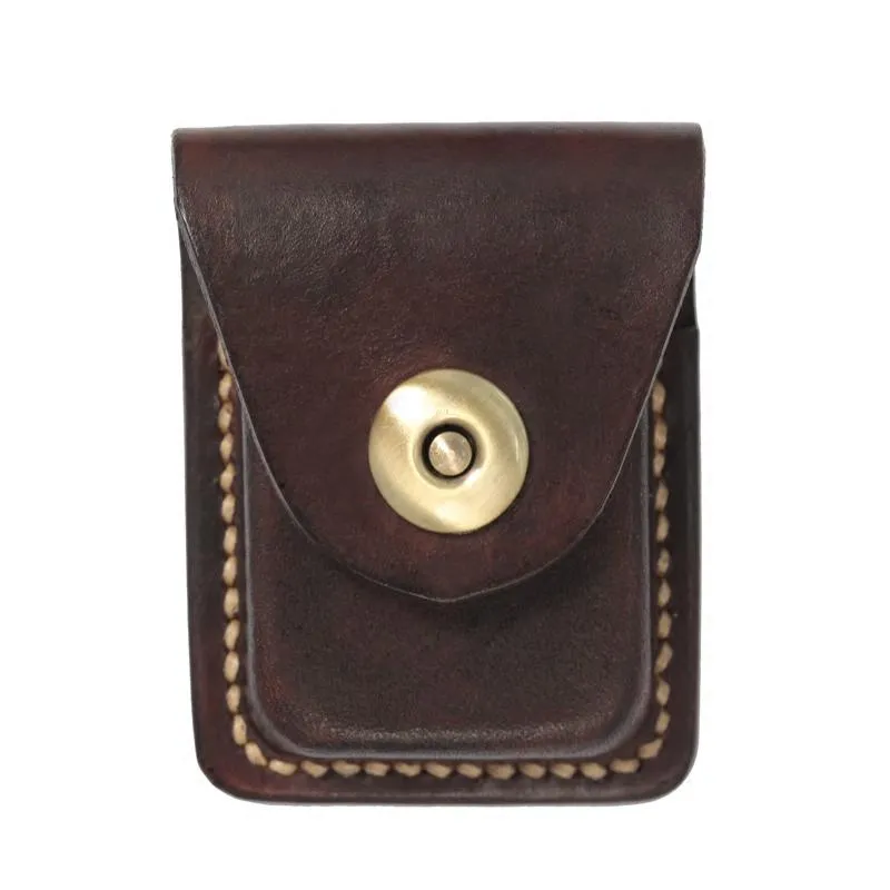 Cool Mens Leather Zippo Lighter Cases with Loop Zippo lighter Holder with clip