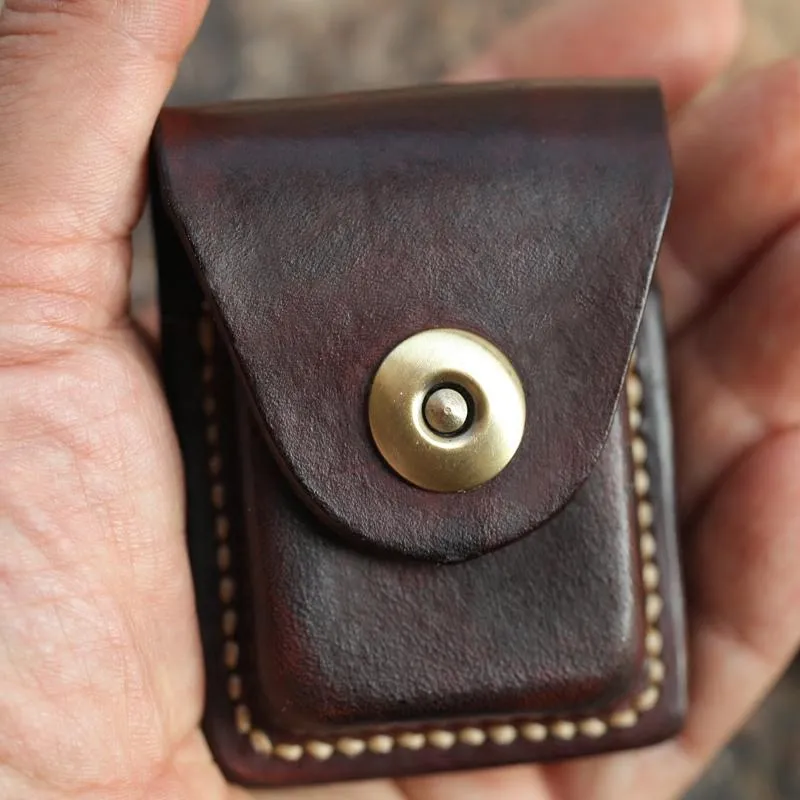 Cool Mens Leather Zippo Lighter Cases with Loop Zippo lighter Holder with clip