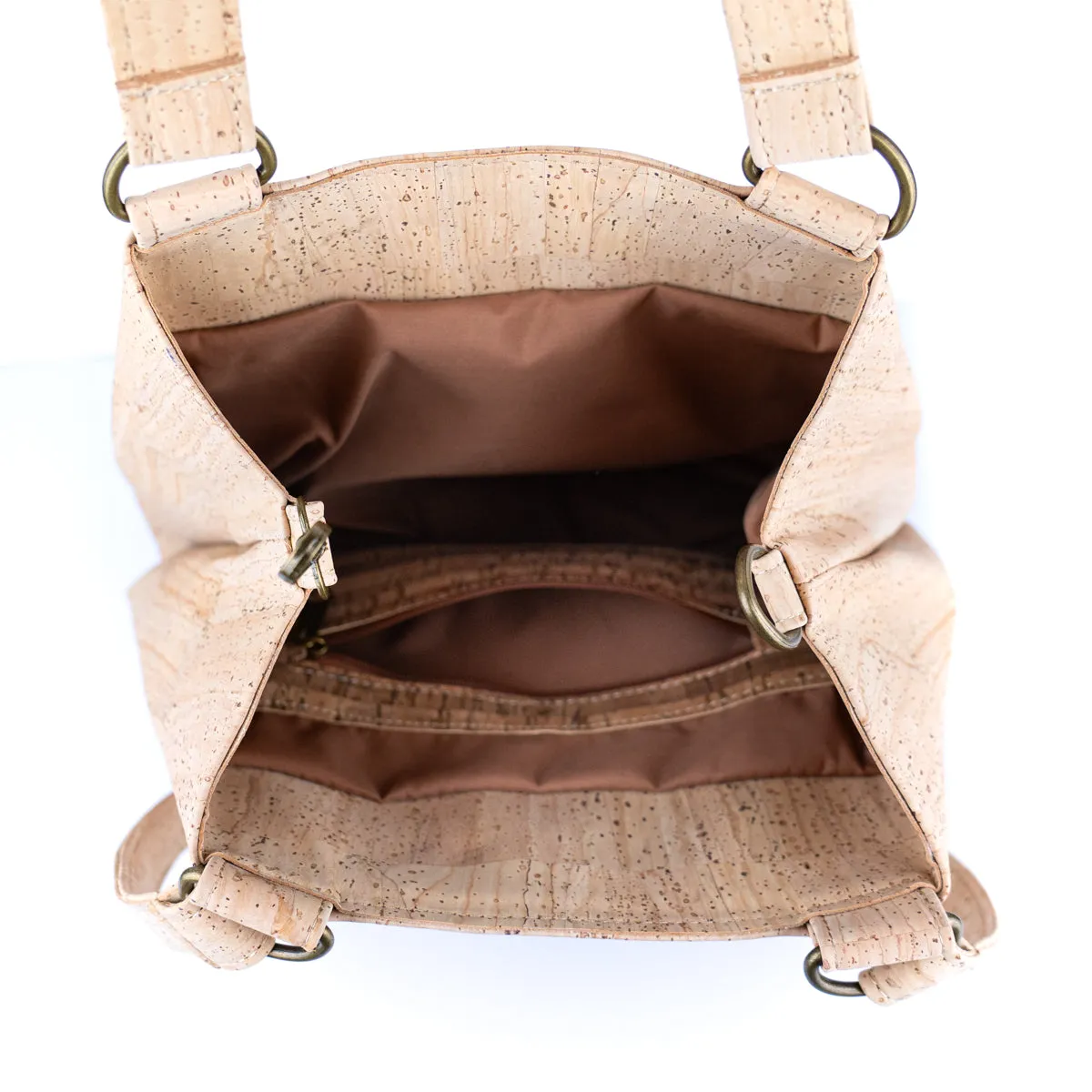 Cork Women's Tote Bag with Front Pocket BAGP-277 EF