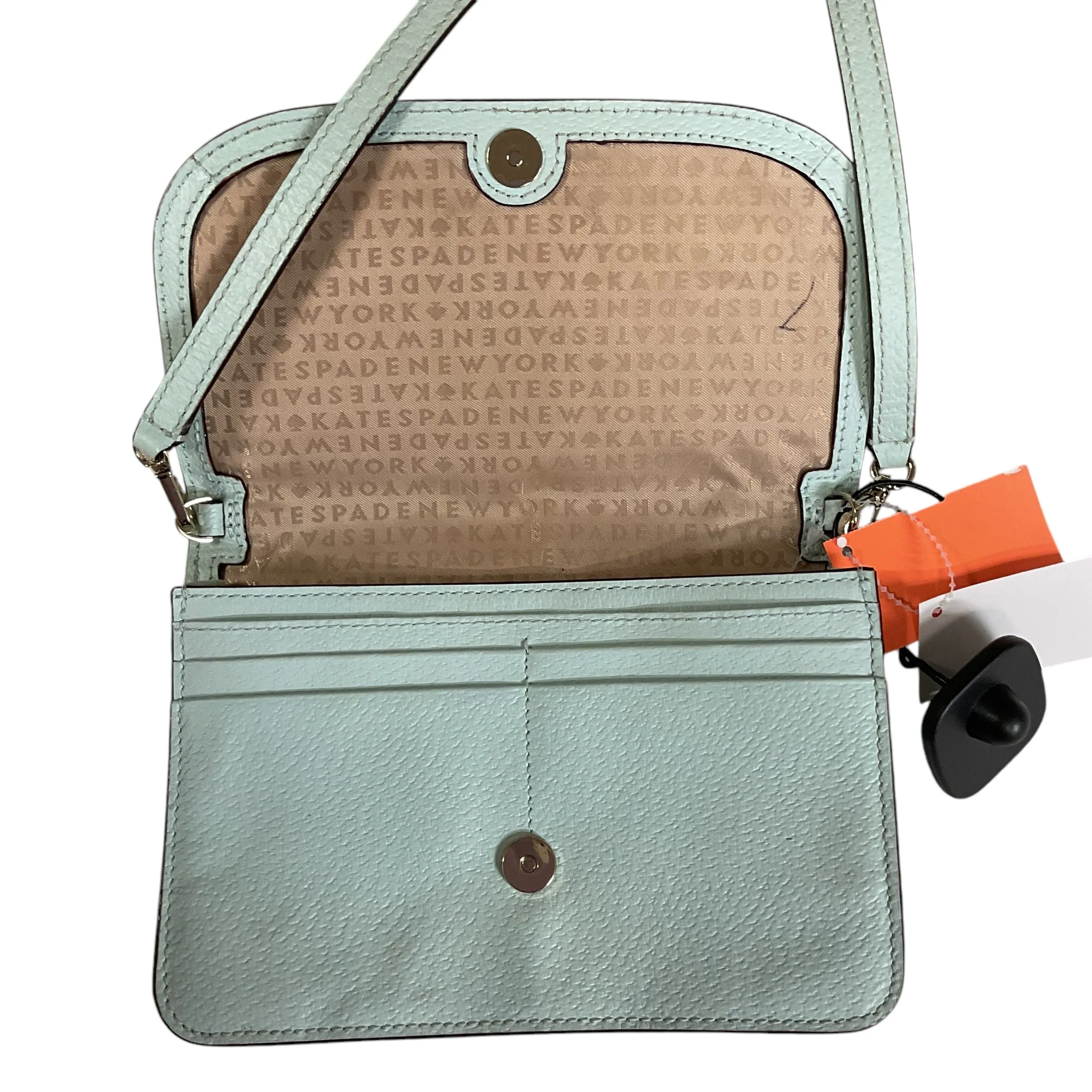 Crossbody Designer By Kate Spade In Aqua, Size:Small AS IS