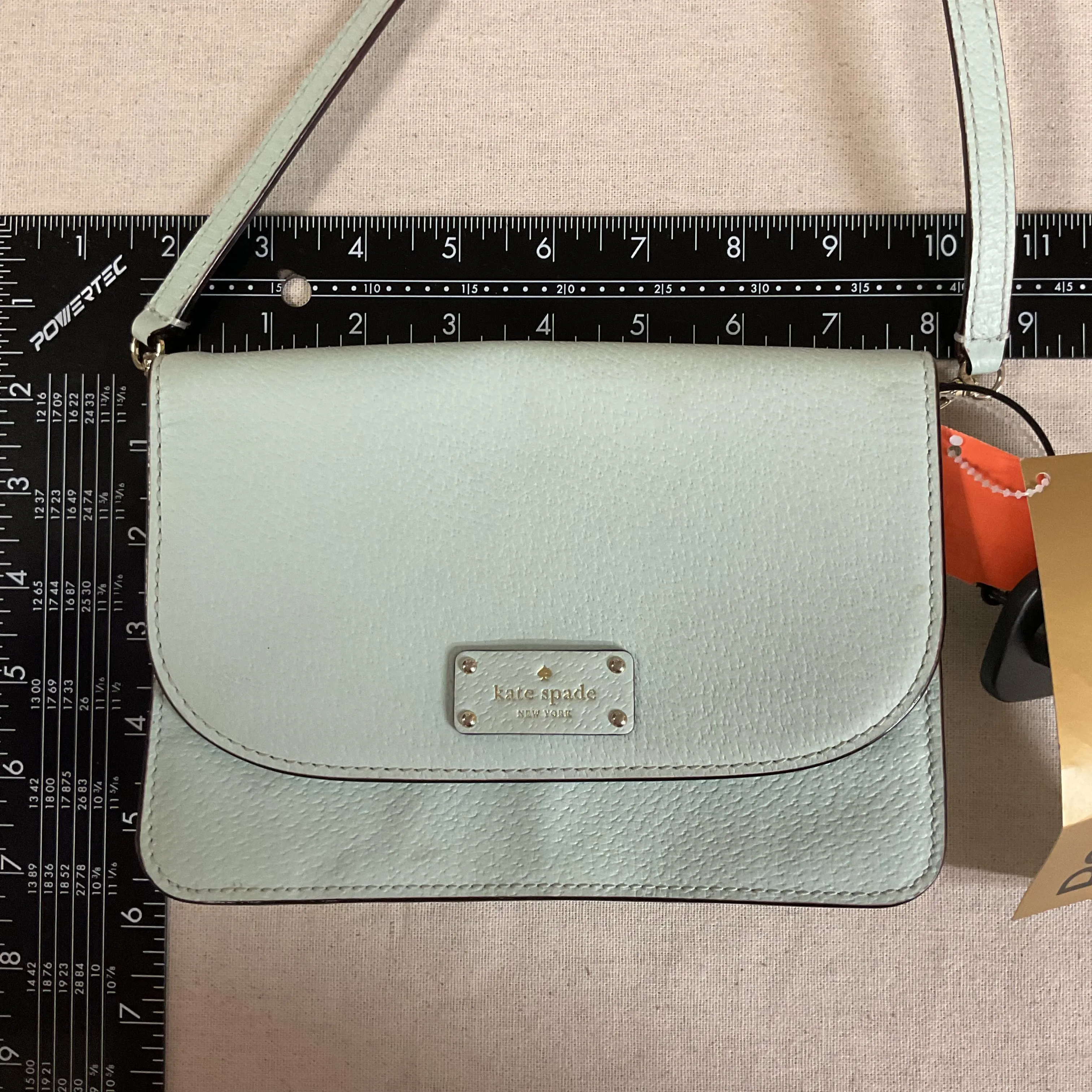 Crossbody Designer By Kate Spade In Aqua, Size:Small AS IS
