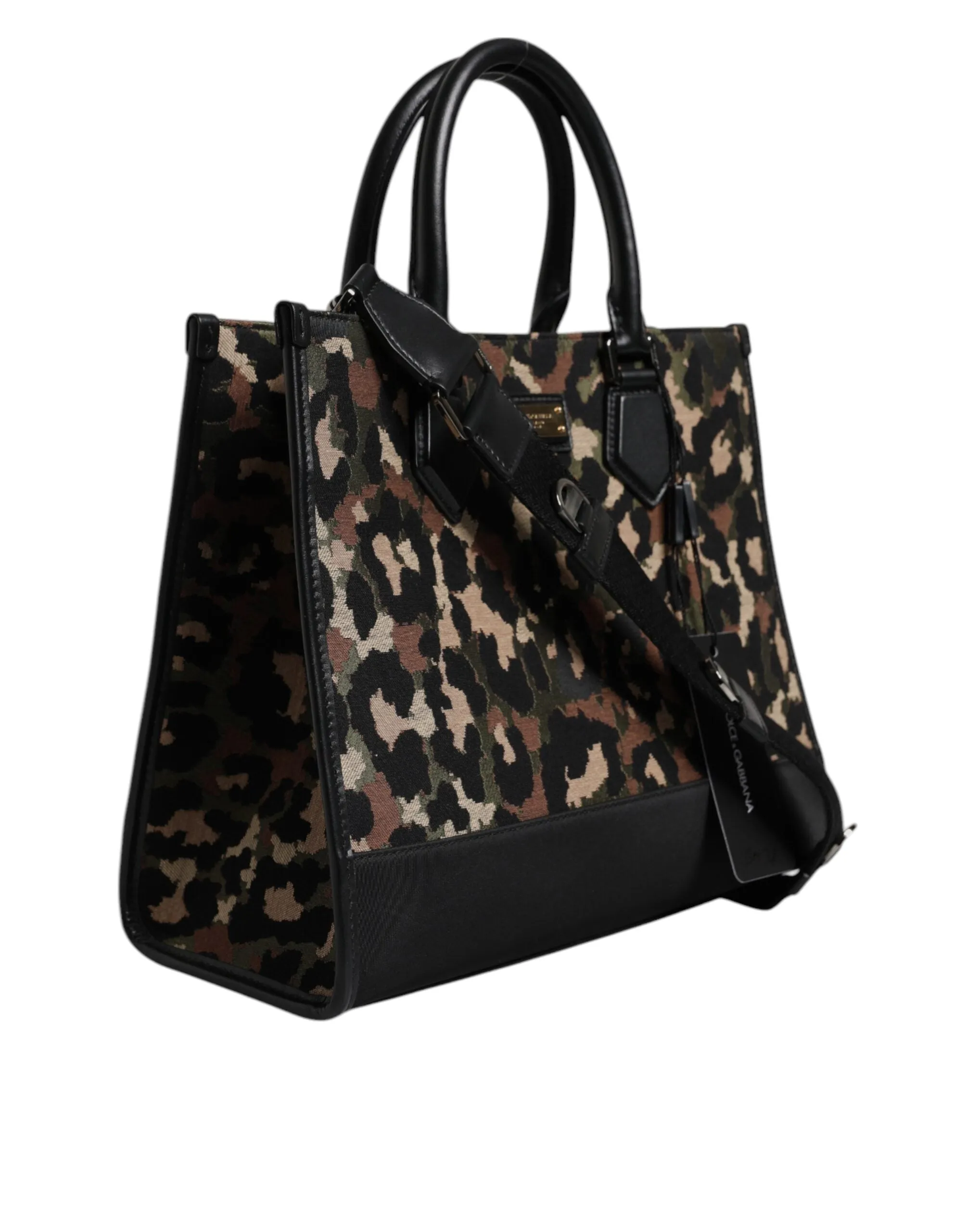 Dolce & Gabbana multi Leopard Shopping Tote Shoulder Men's Bag