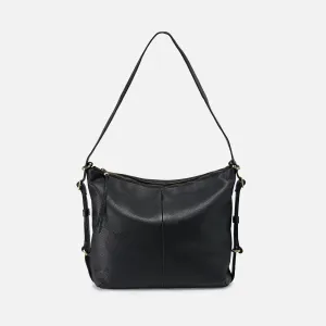 Emily Convertible Backpack In Pebbled Leather - Black