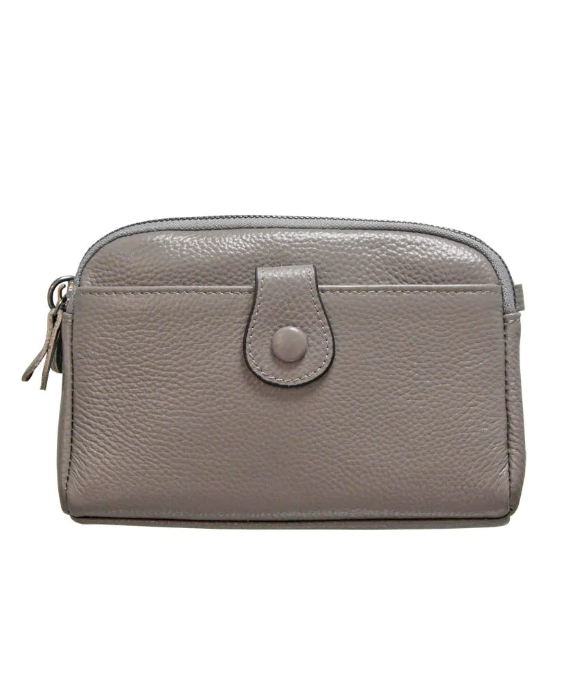 Envy Leather Twin Top Zip Shoulder Bag