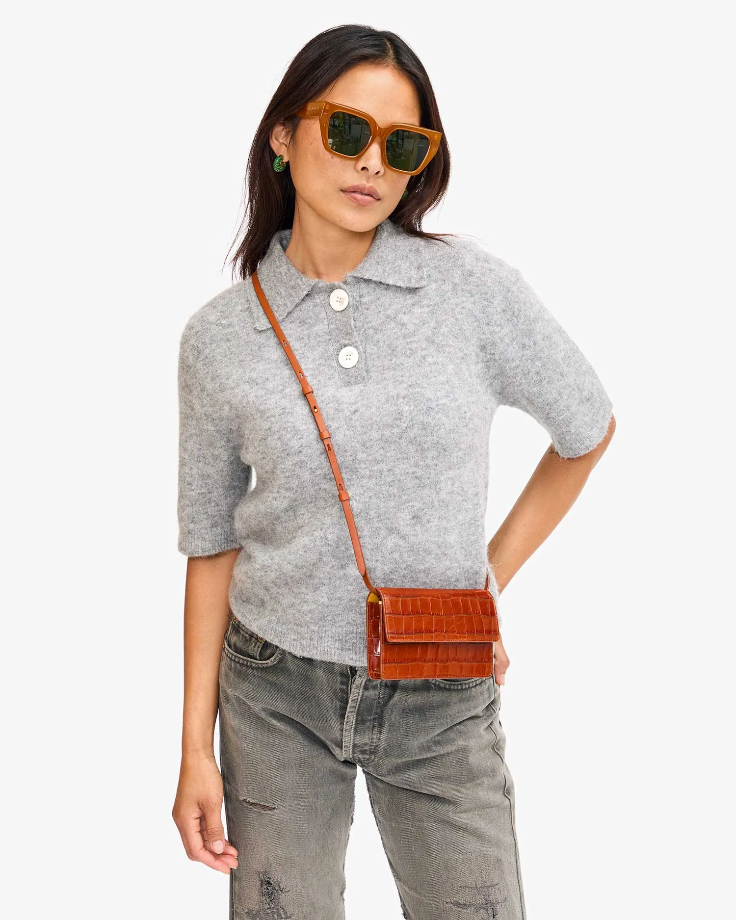 F??te Pochette Handbags - Crossbody - Fete Cuoio Autumn Croco