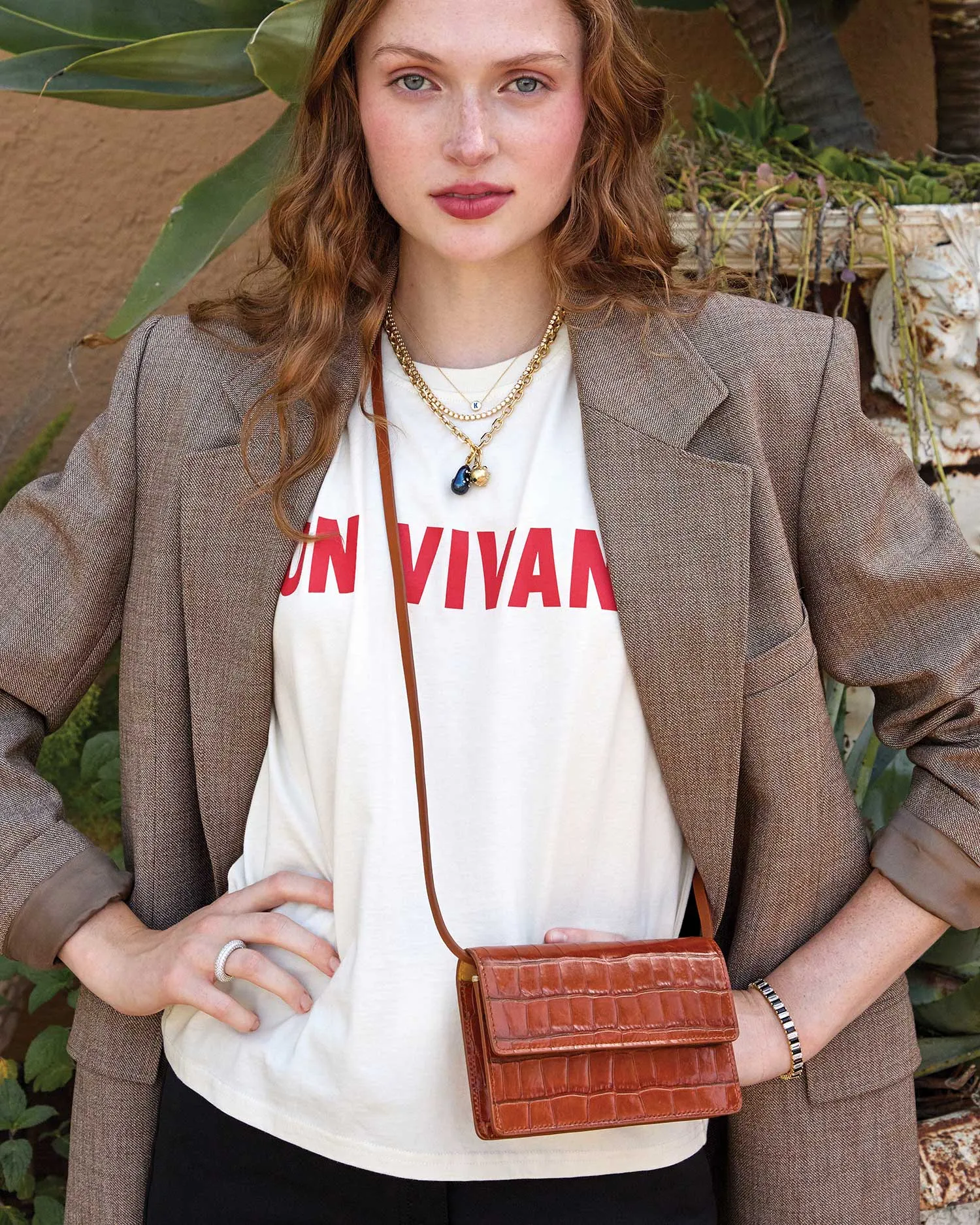F??te Pochette Handbags - Crossbody - Fete Cuoio Autumn Croco