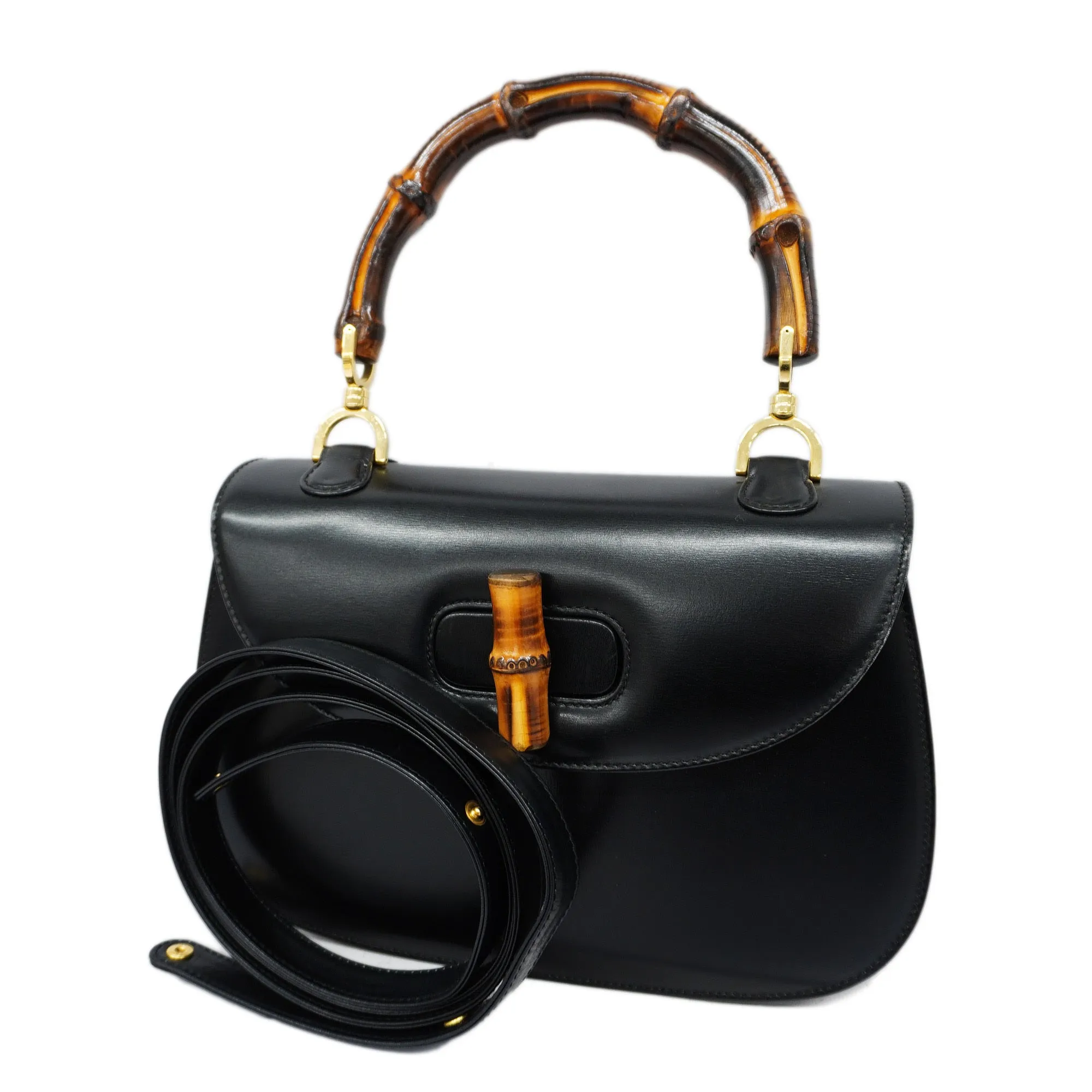 GUCCI  Bamboo 2WAY Bag 000 2046 0633 Women's Leather Handbag,Shoulder Bag