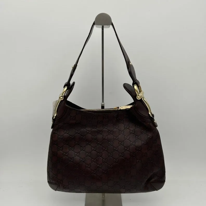 Gucci Brown Leather Shoulder Bag Medium