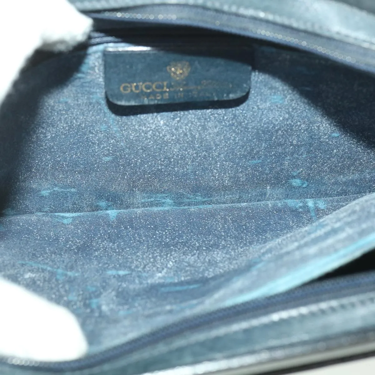 Gucci GG Canvas Sherry Line Shoulder Bag PVC Leather Gray Red Navy  yk6173B