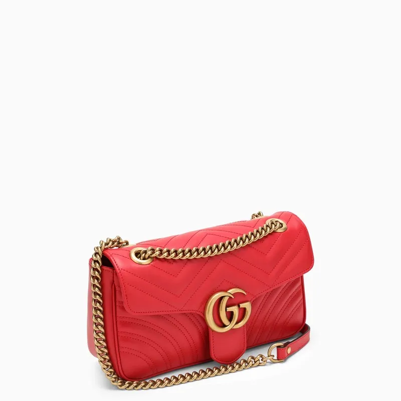 Gucci Gg Marmont Red Small Shoulder Bag Women