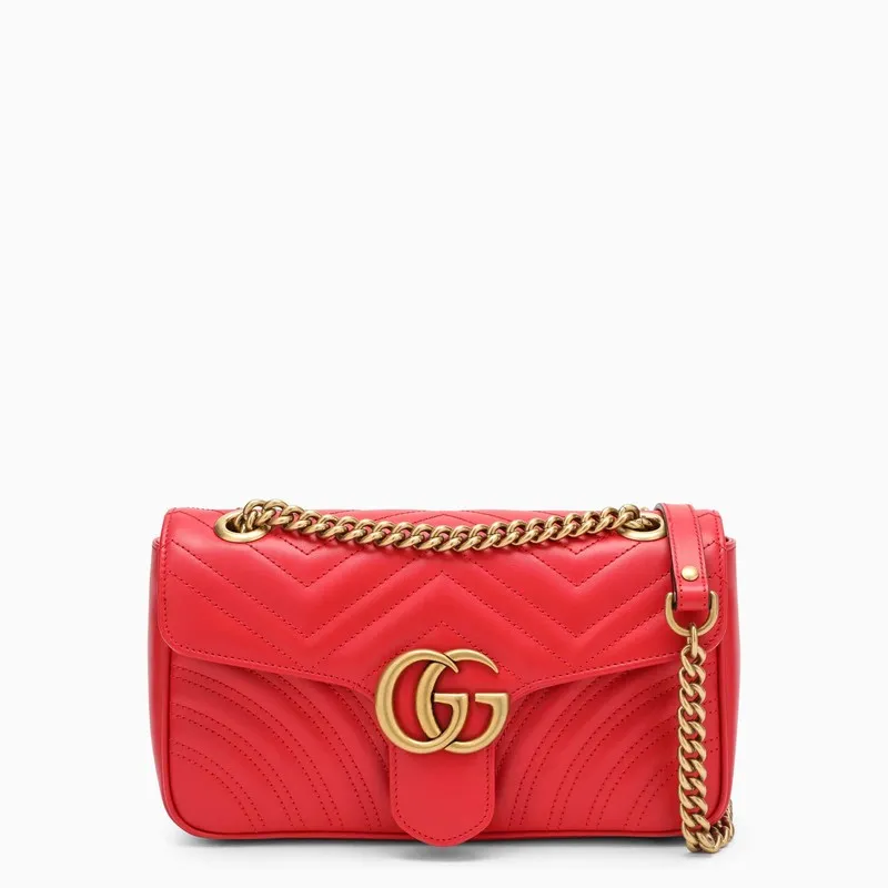 Gucci Gg Marmont Red Small Shoulder Bag Women