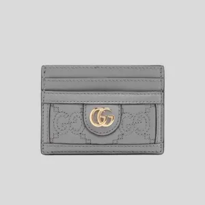 GUCCI GG MATELASS?? Card Case Grey 723790