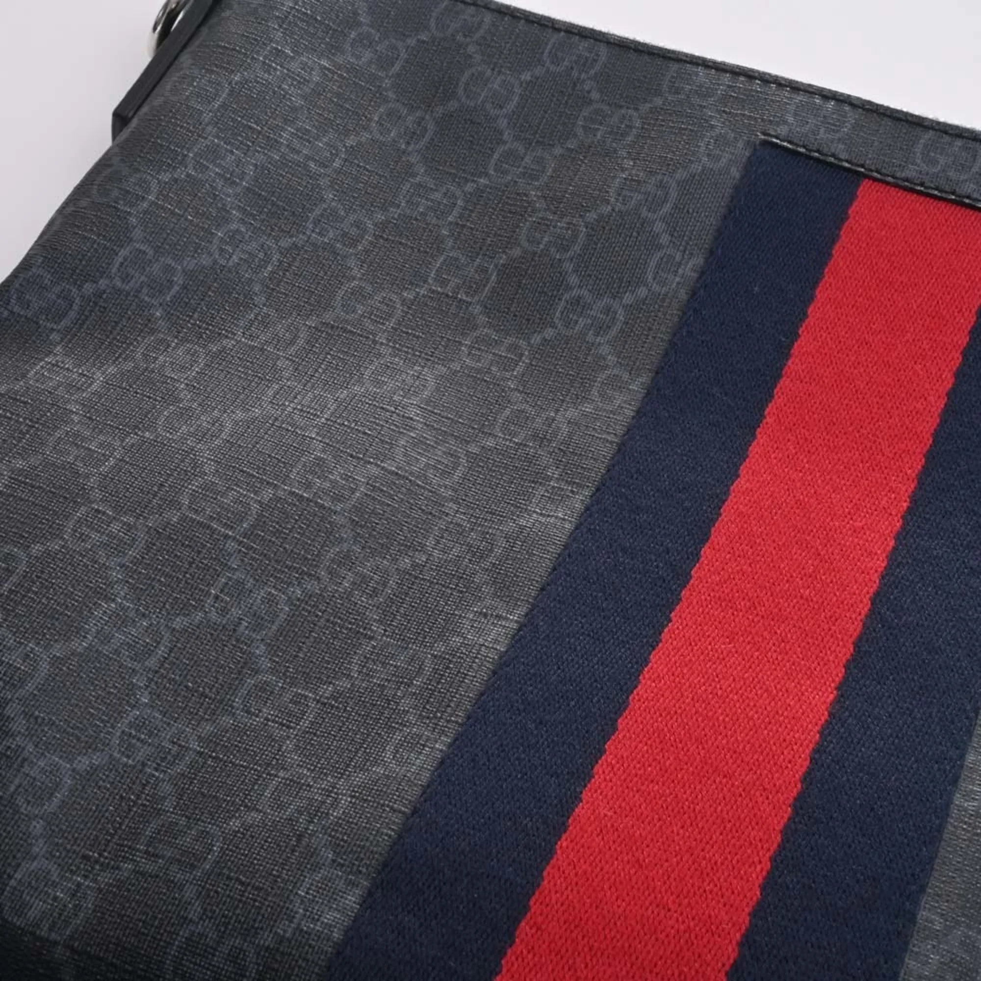 GUCCI GG Supreme Shoulder Bag 474139 Black Men's