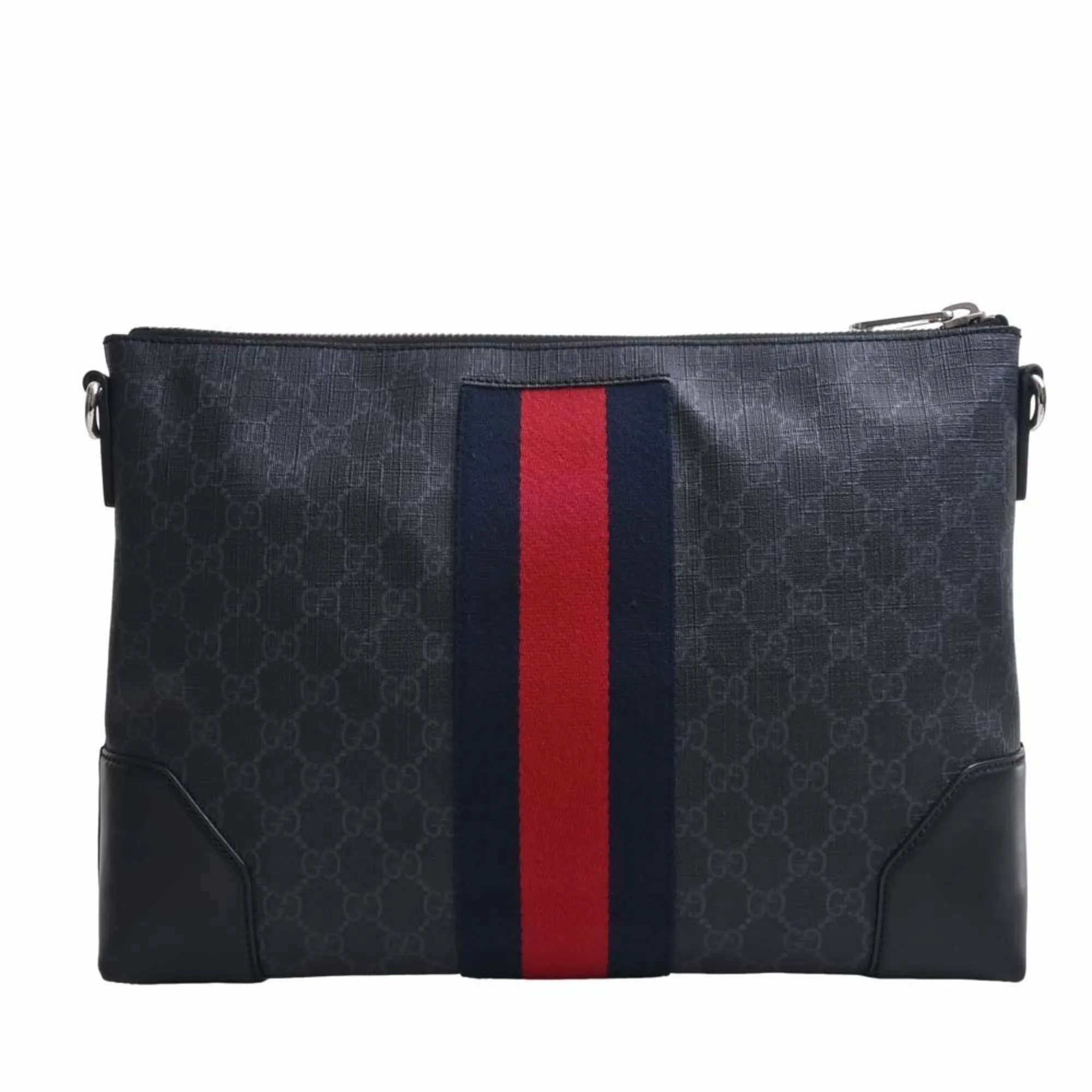 GUCCI GG Supreme Shoulder Bag 474139 Black Men's