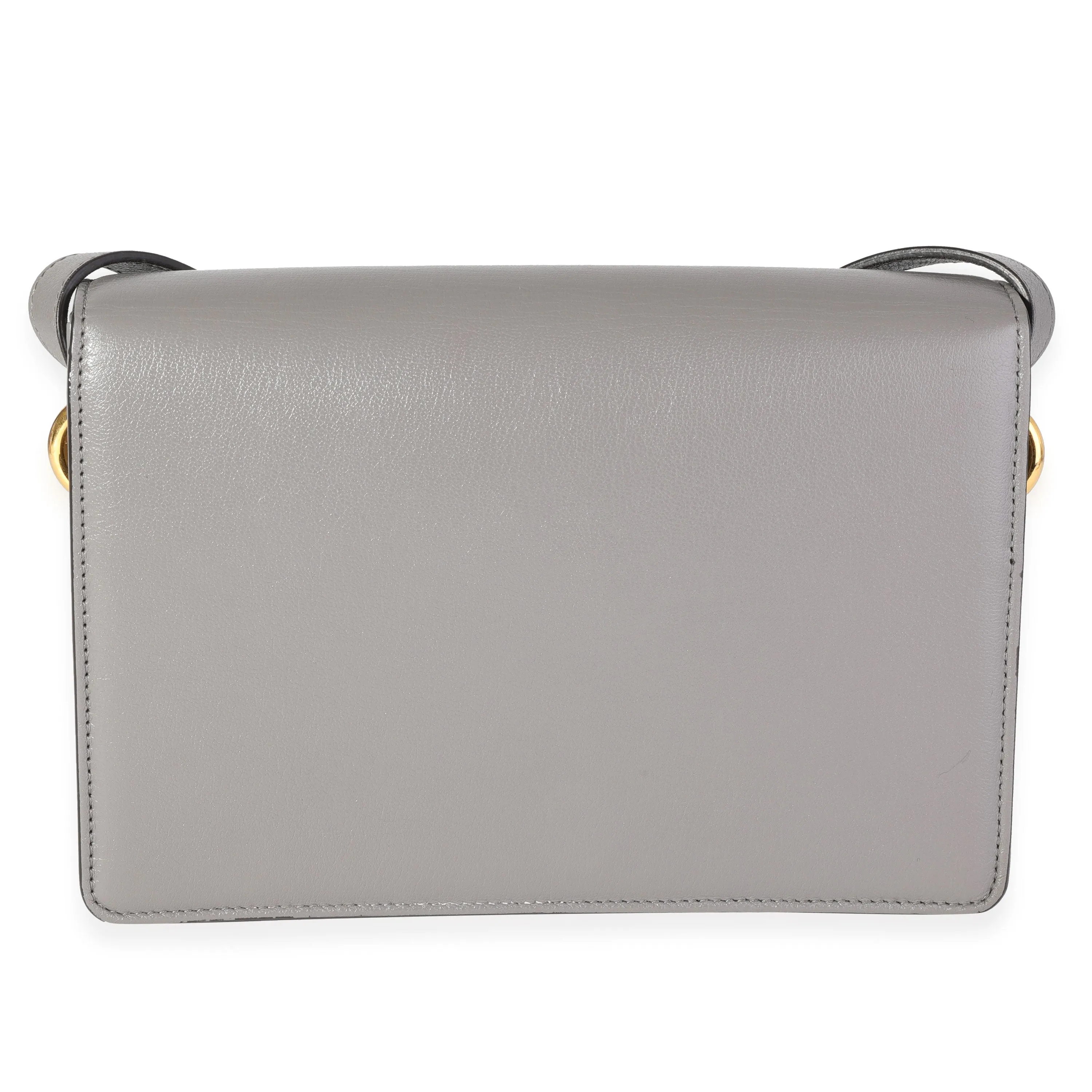 Gucci Gray Leather GG Ring Shoulder Bag