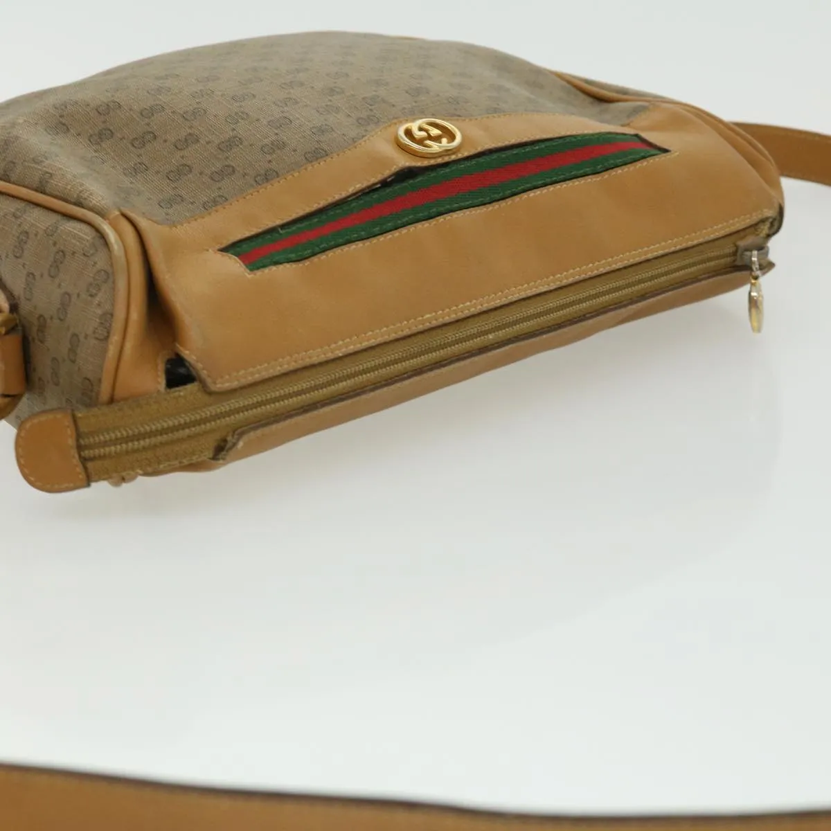 GUCCI Micro GG Canvas Shoulder Bag Brown 001580918  rd2931