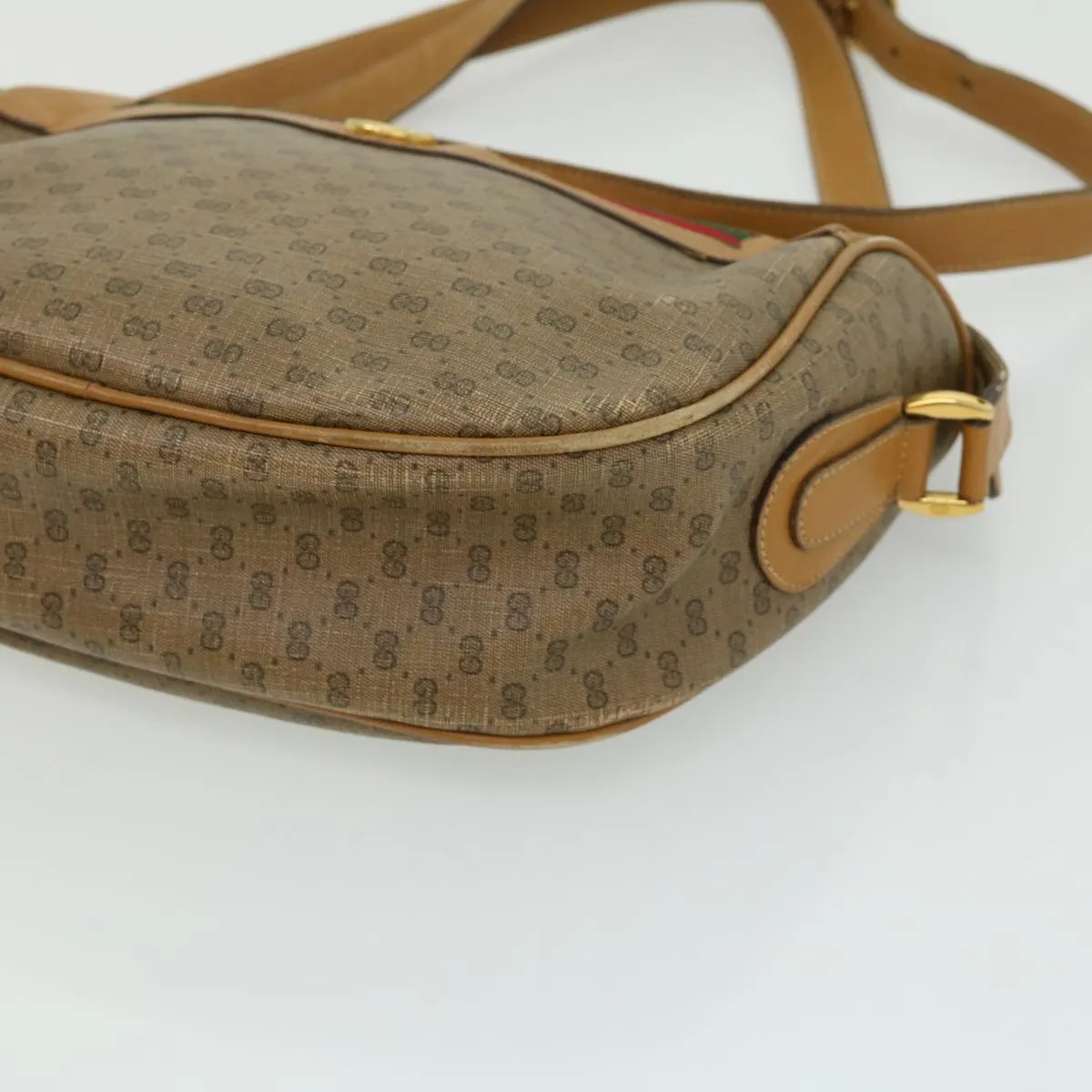 GUCCI Micro GG Canvas Shoulder Bag Brown 001580918  rd2931