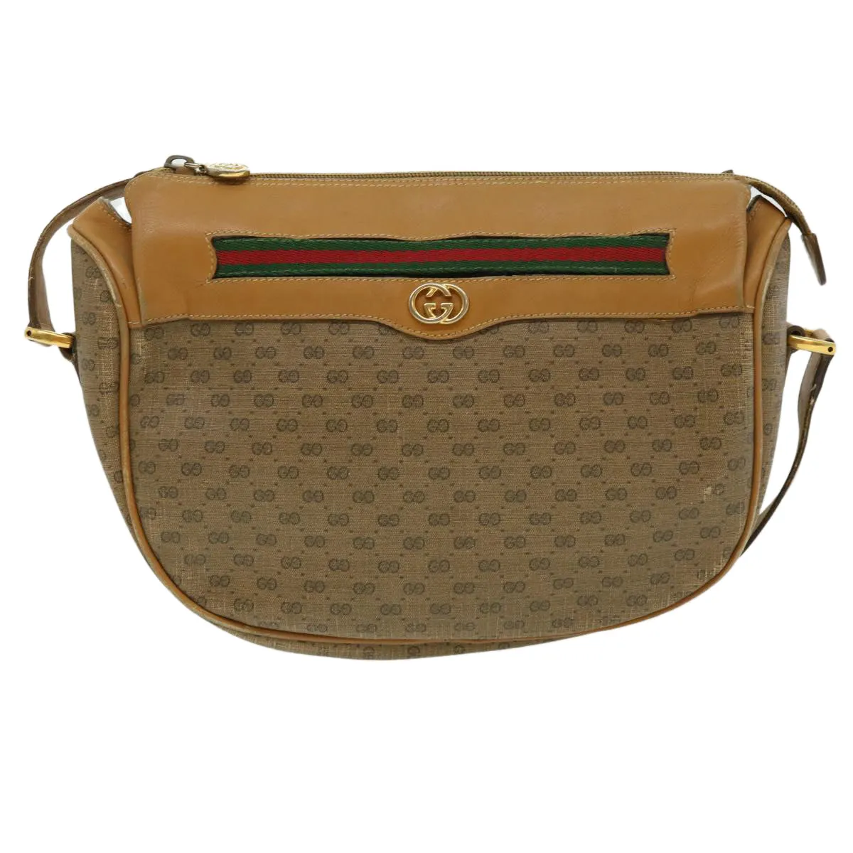 GUCCI Micro GG Canvas Shoulder Bag Brown 001580918  rd2931