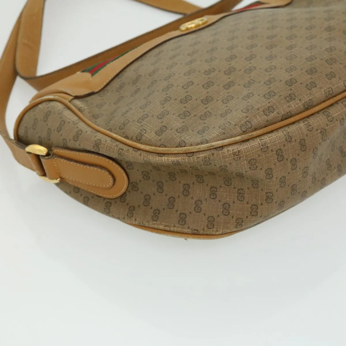 GUCCI Micro GG Canvas Shoulder Bag Brown 001580918  rd2931