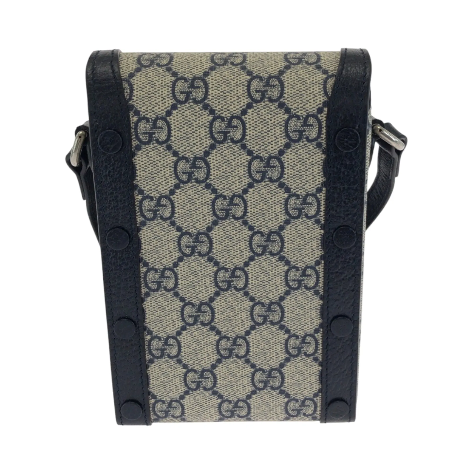 Gucci Navy Gg Supreme Pochette Shoulder Bag (Pre-Owned)