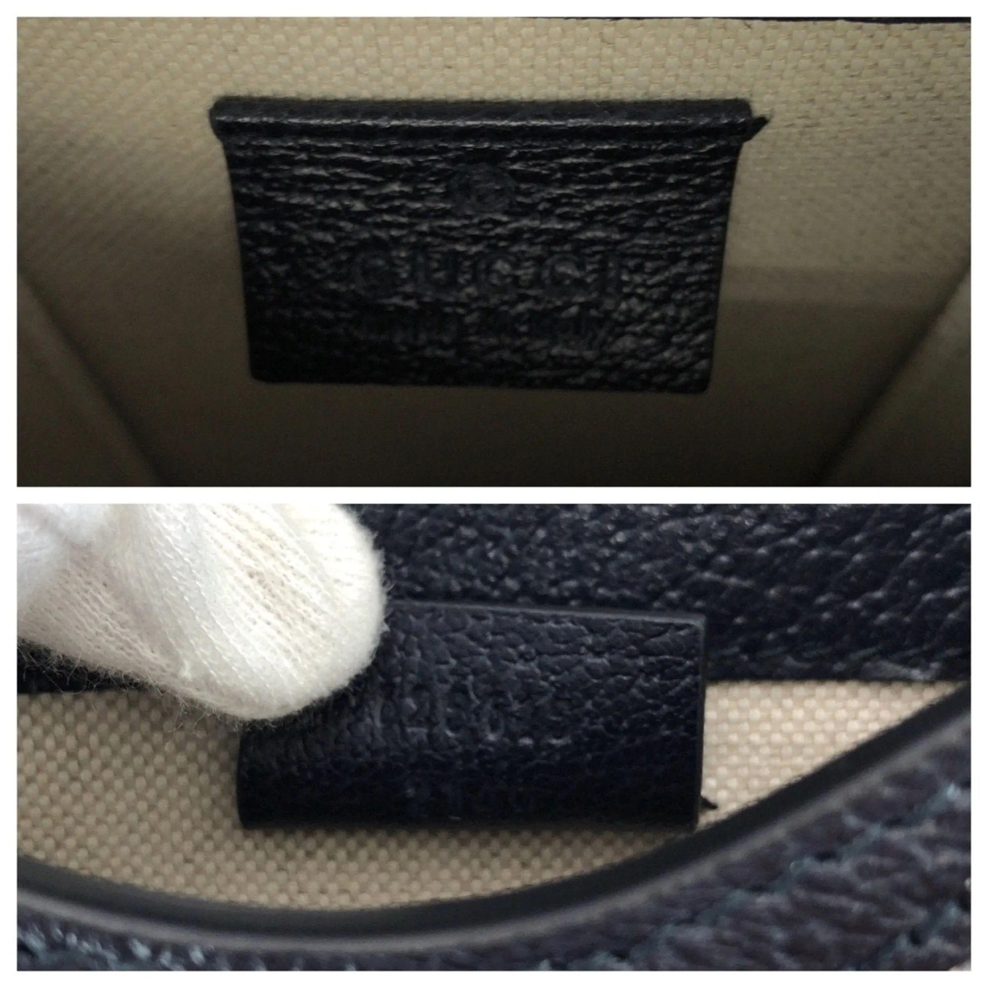 Gucci Navy Gg Supreme Pochette Shoulder Bag (Pre-Owned)