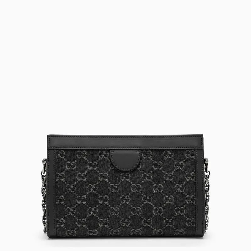 Gucci Ophidia Small Shoulder Bag Black/Grey Women