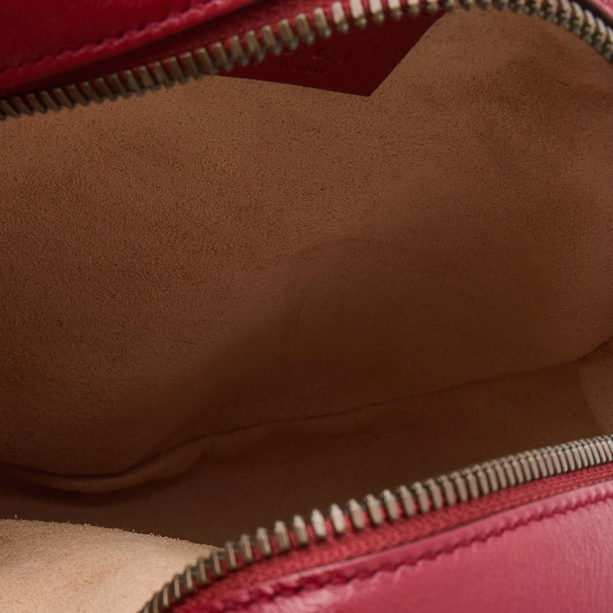Gucci Red Matelasse Leather Mini GG Marmont Round Shoulder Bag