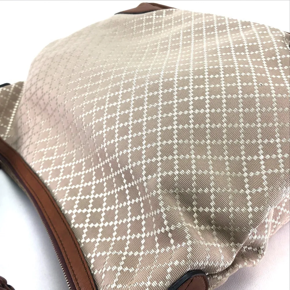 GUCCI Shoulder Bag 282338 Canvas / leather beige Diamante Handbag Women Secondhand