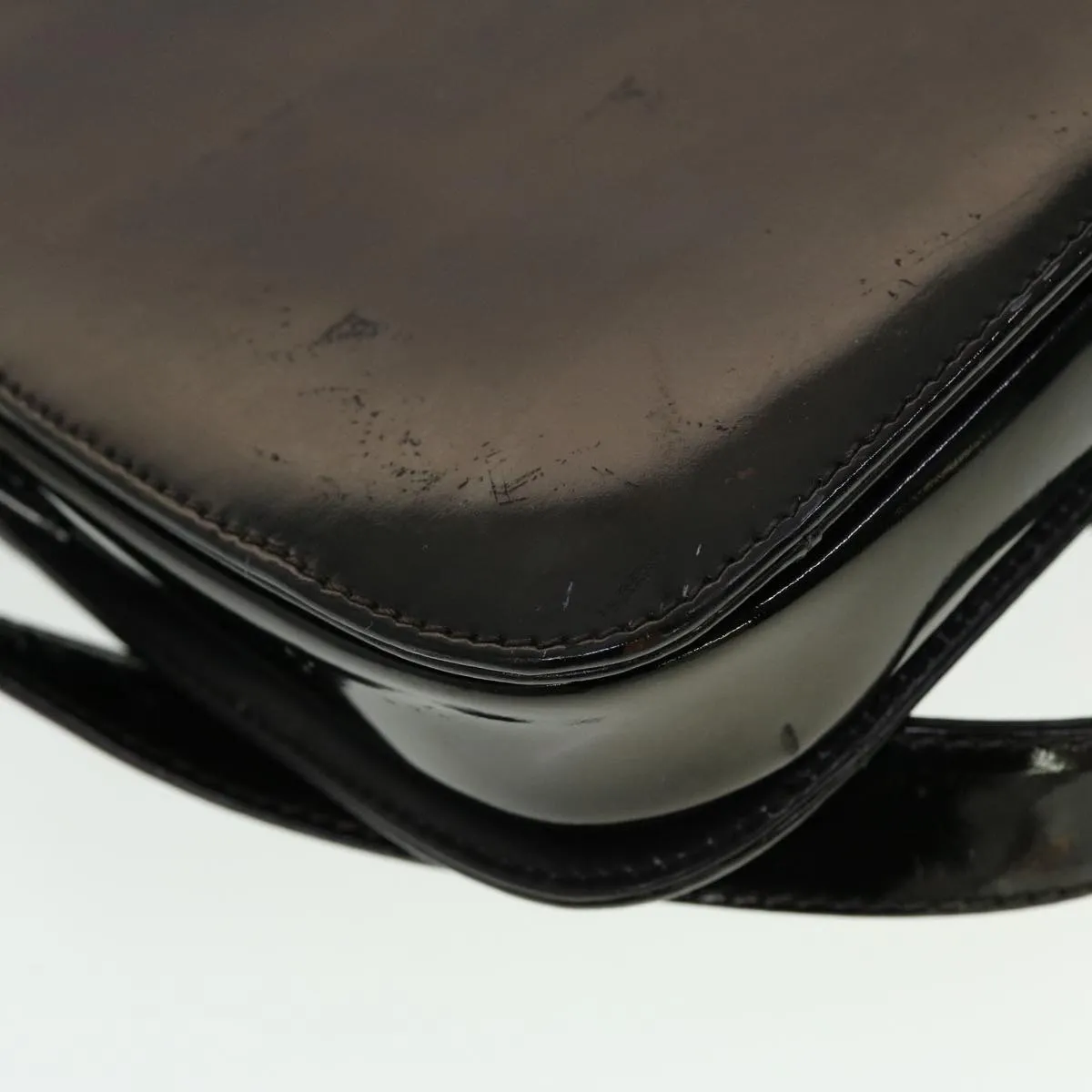 GUCCI Shoulder Bag Patent leather Black  fm2405