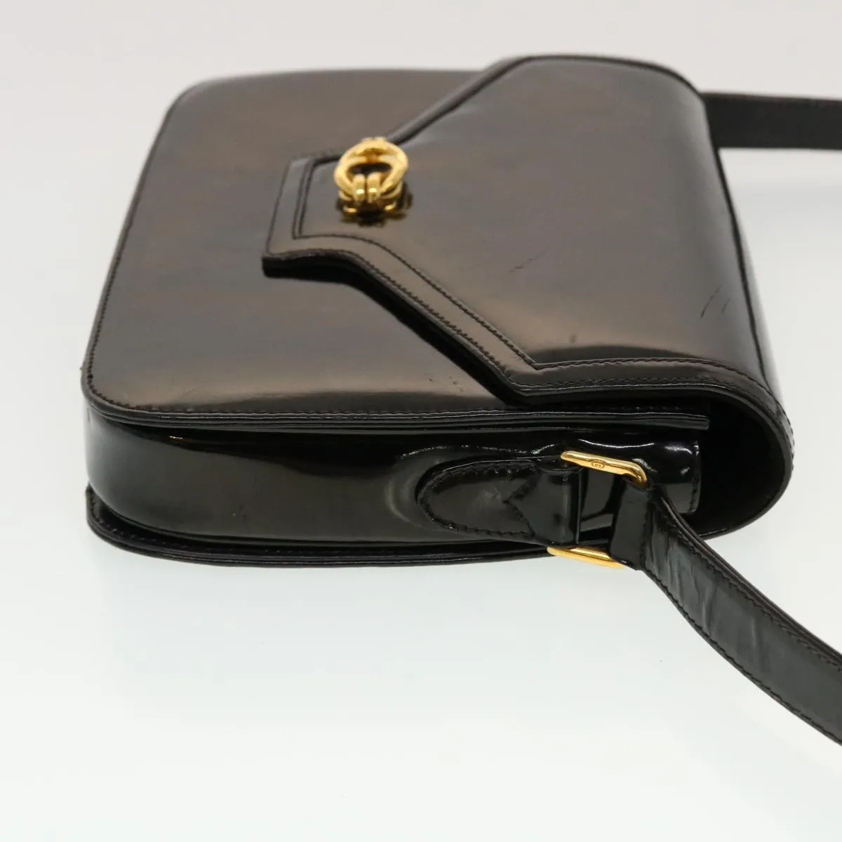 GUCCI Shoulder Bag Patent leather Black  fm2405