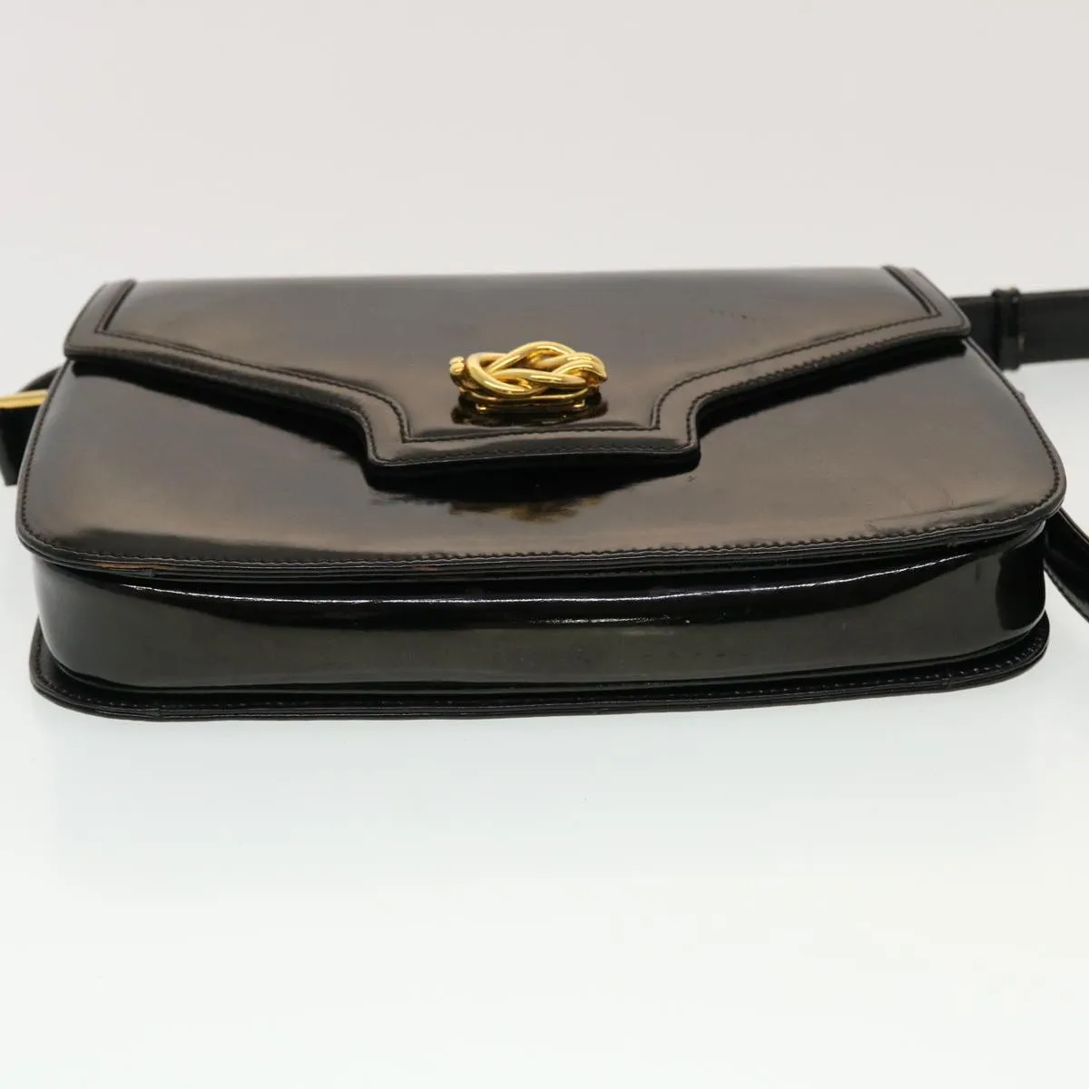 GUCCI Shoulder Bag Patent leather Black  fm2405