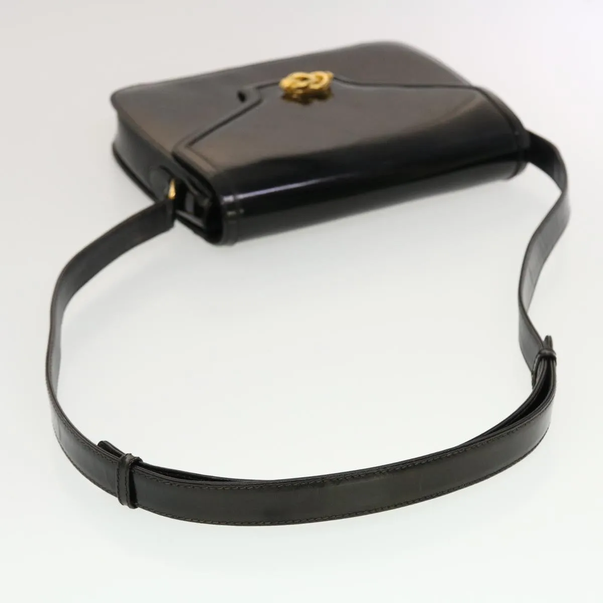 GUCCI Shoulder Bag Patent leather Black  fm2405