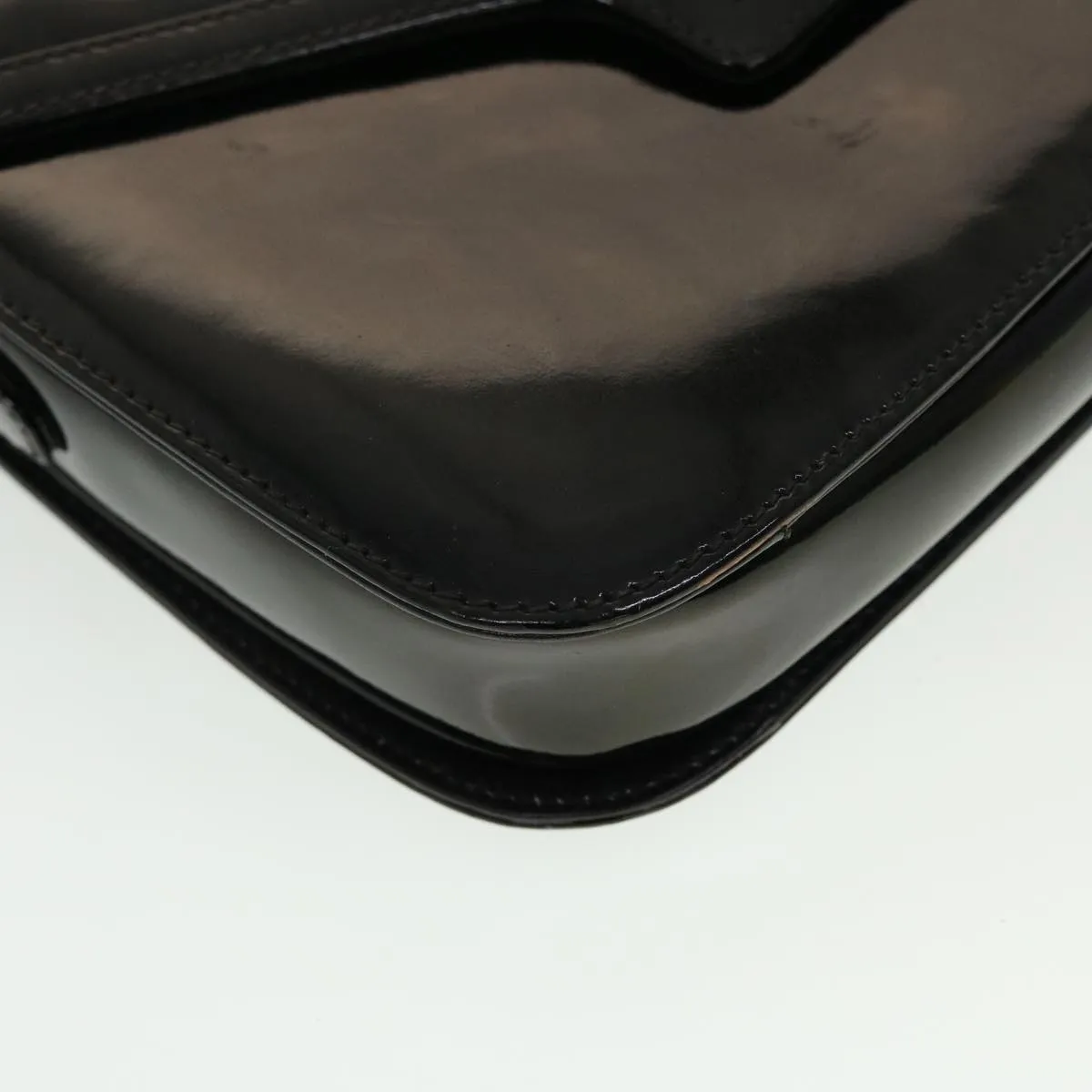 GUCCI Shoulder Bag Patent leather Black  fm2405