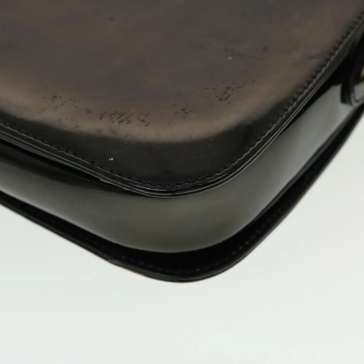 GUCCI Shoulder Bag Patent leather Black  fm2405