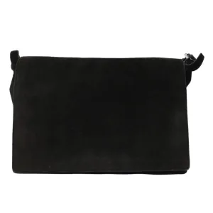 GUCCI Shoulder Bag Suede Black  49411