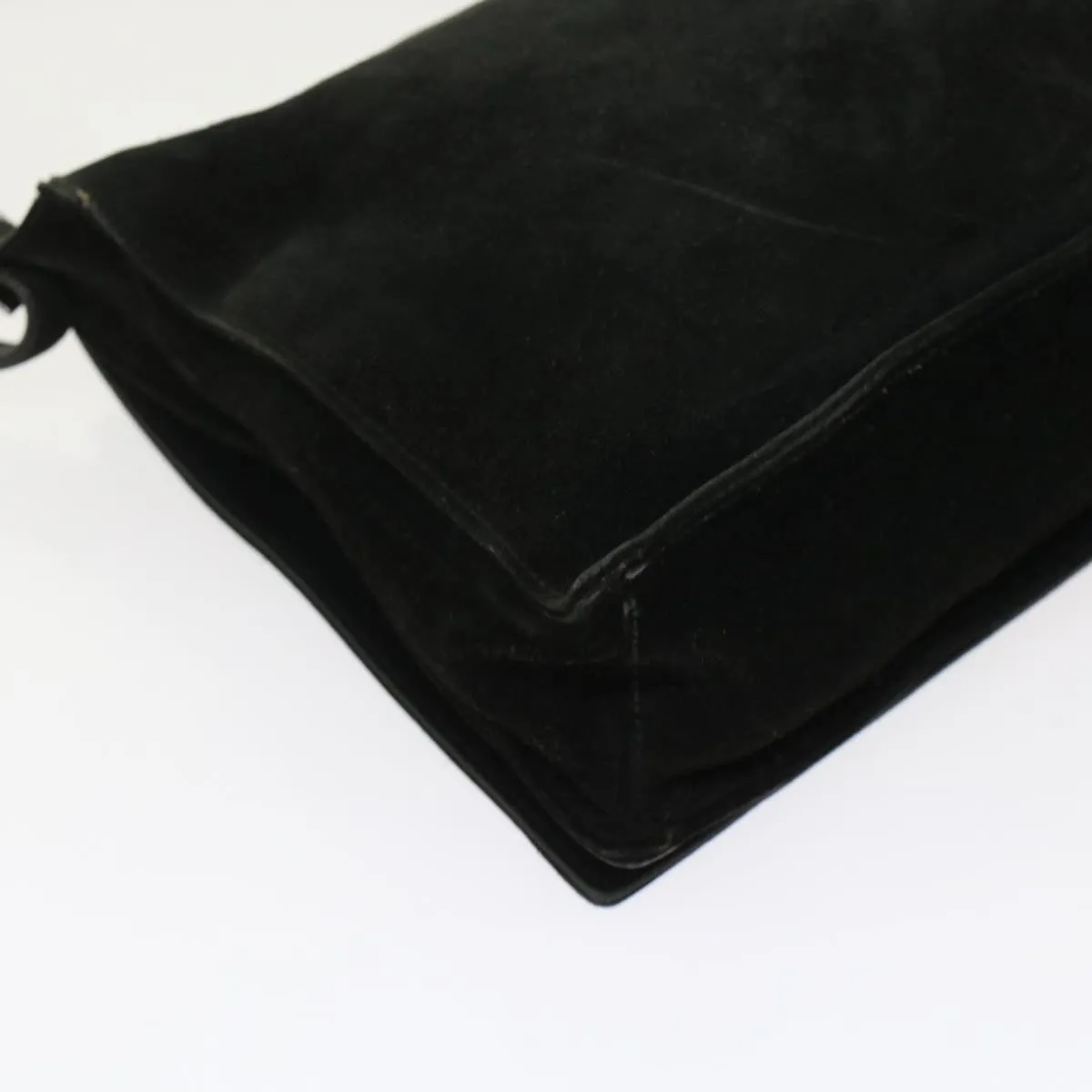 GUCCI Shoulder Bag Suede Black  49411