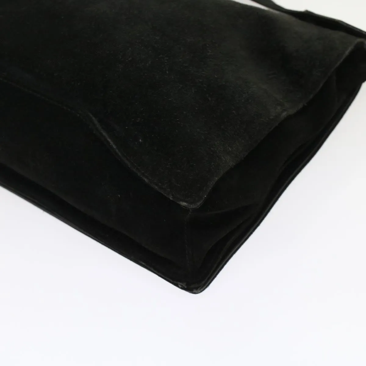 GUCCI Shoulder Bag Suede Black  49411