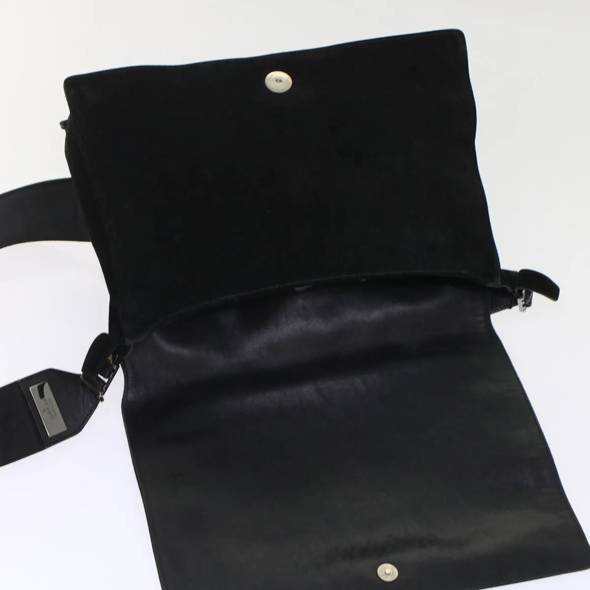 GUCCI Shoulder Bag Suede Black  49411