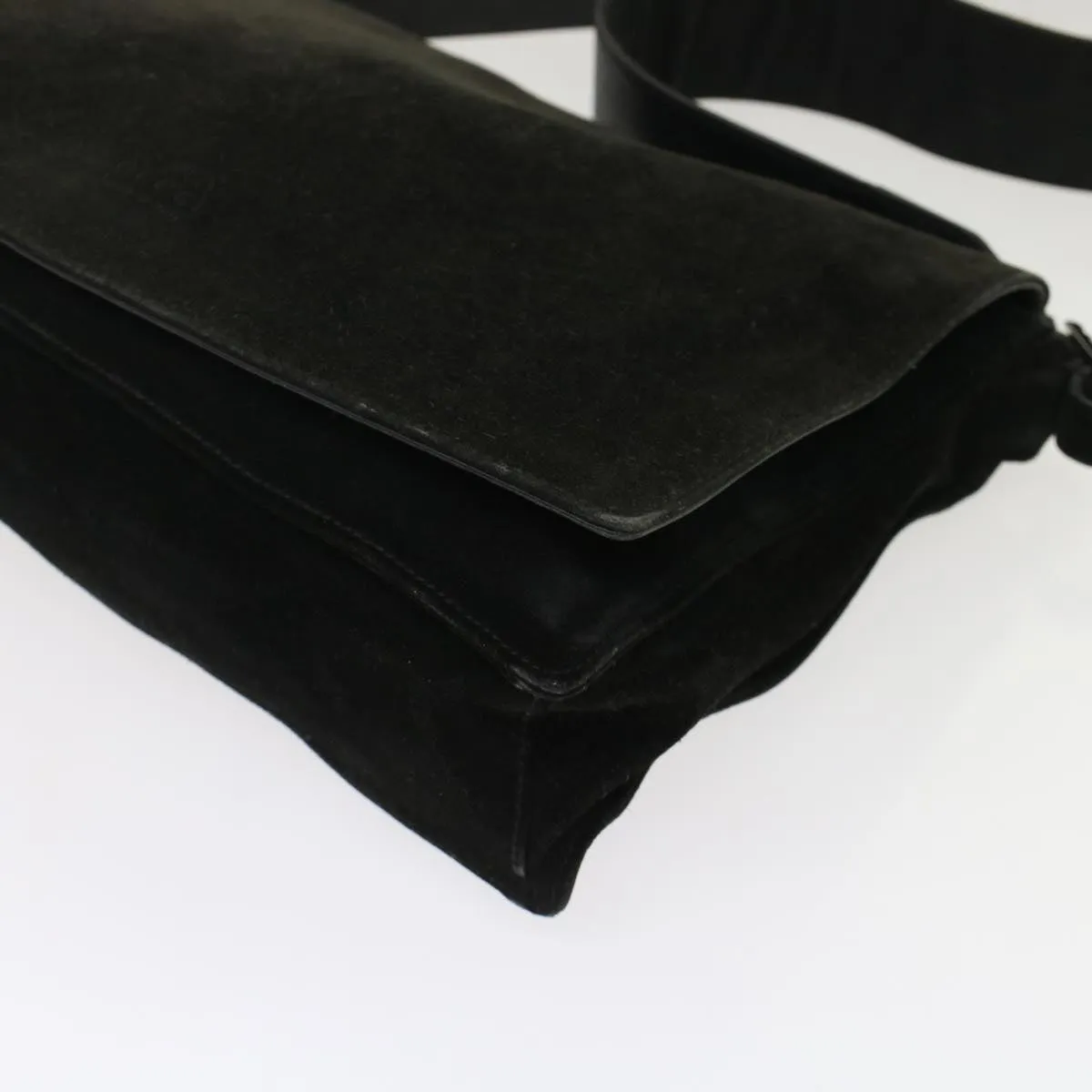 GUCCI Shoulder Bag Suede Black  49411