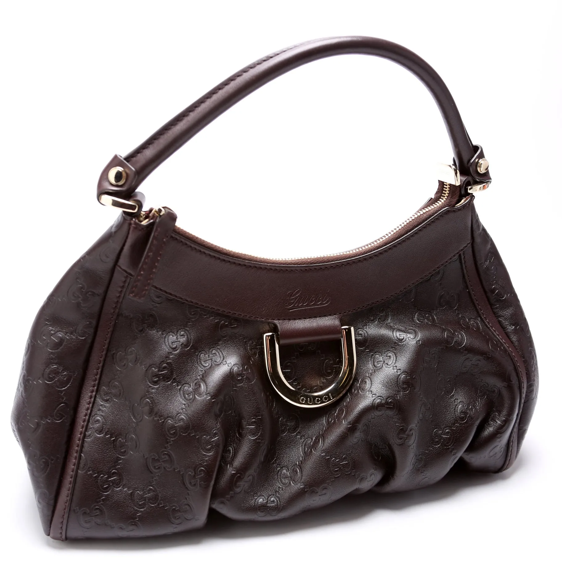 Guccissima Abbey D Ring Shoulder Bag Brown