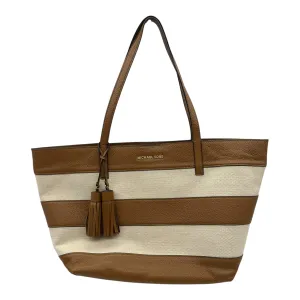 Handbag Designer By Michael Kors In Brown & Tan, Size:Large