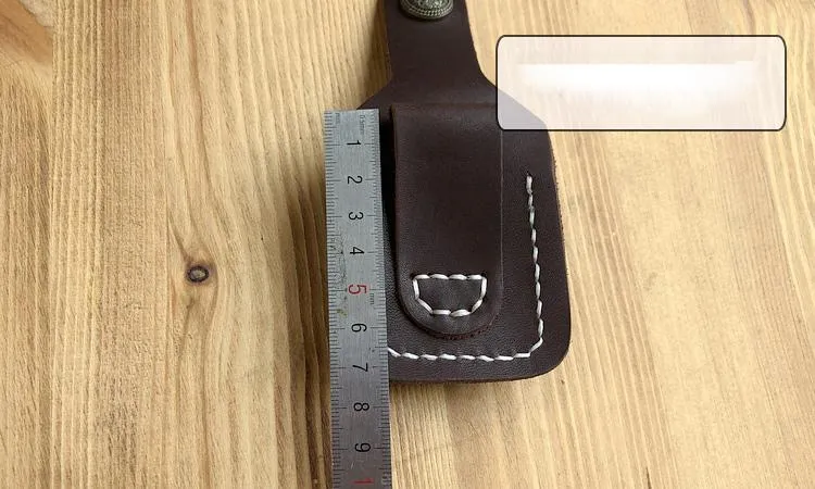 Handmade Mens Black Leather Classic S.T.Dupont Lighter Case S.T.Dupont Lighter Holder with Belt Loop