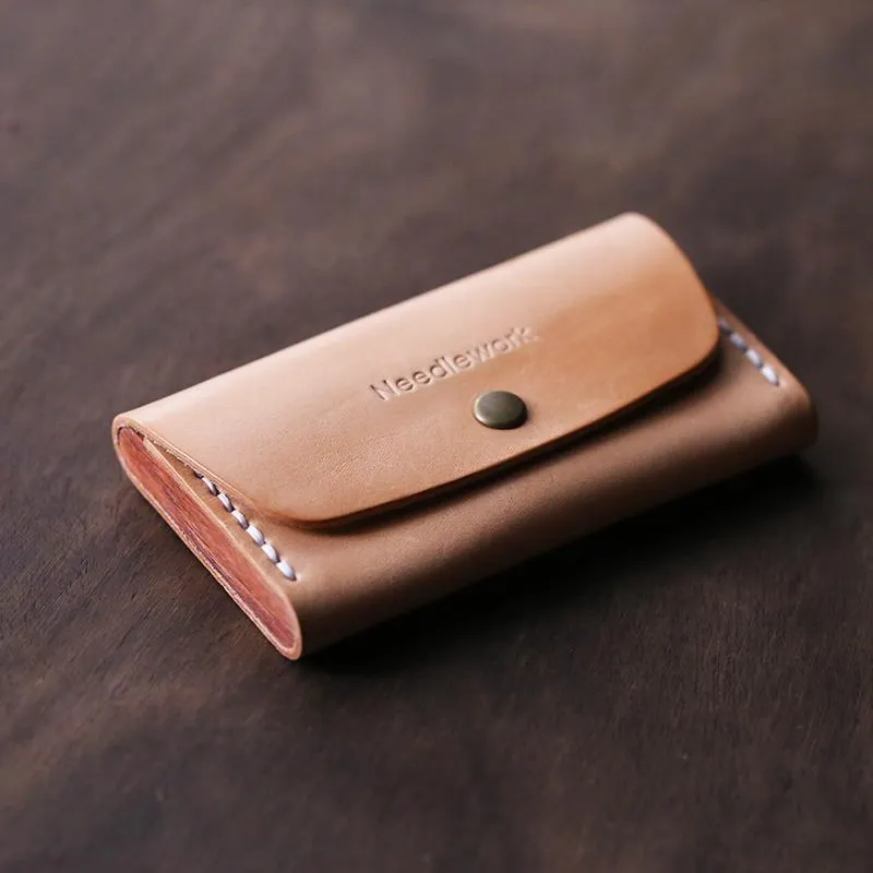 Handmade Wooden Coffee Leather Mens 10pcs Cigarette Case Cool Custom Cigarette Holder for Men