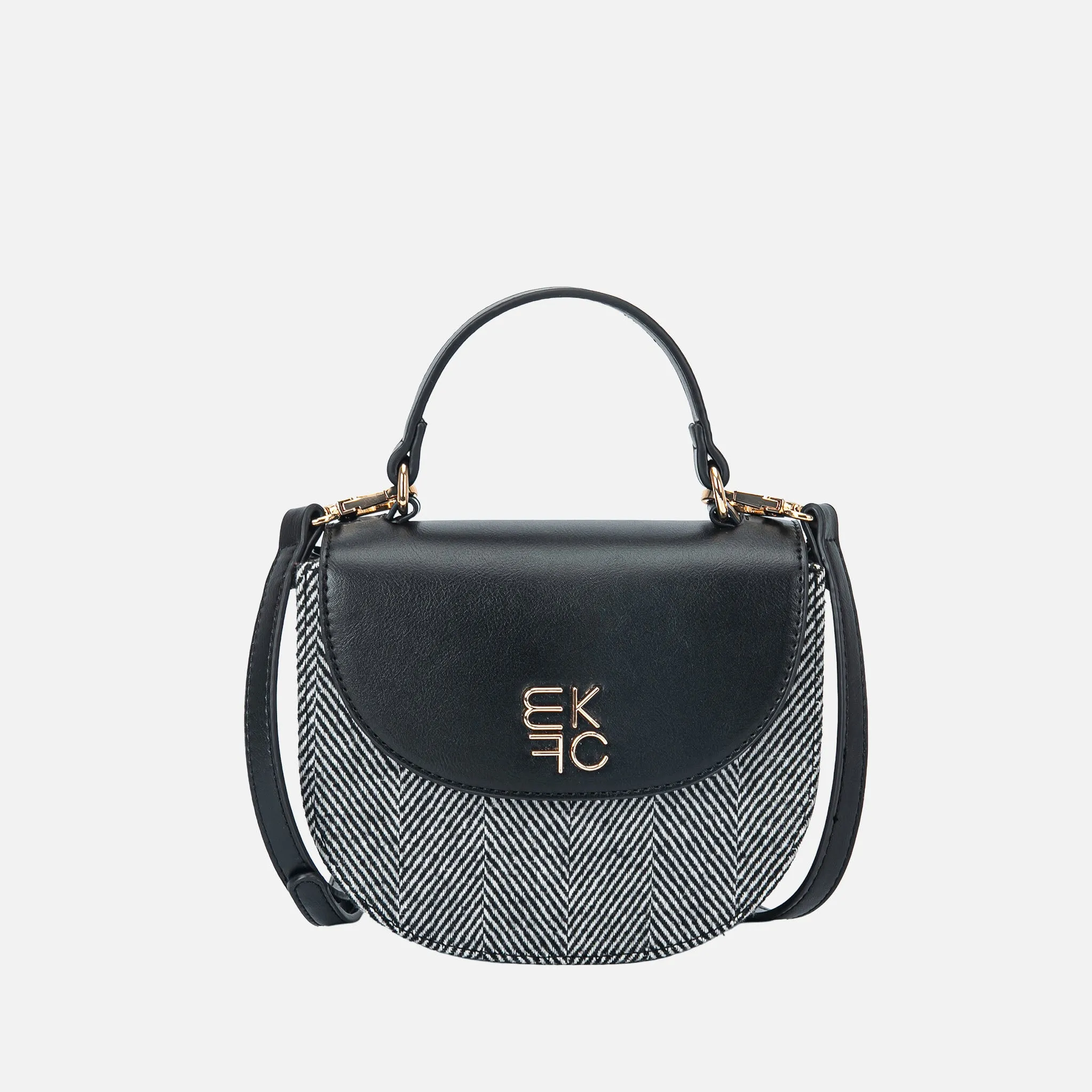 Heloise Herringbone Crossbody Bag