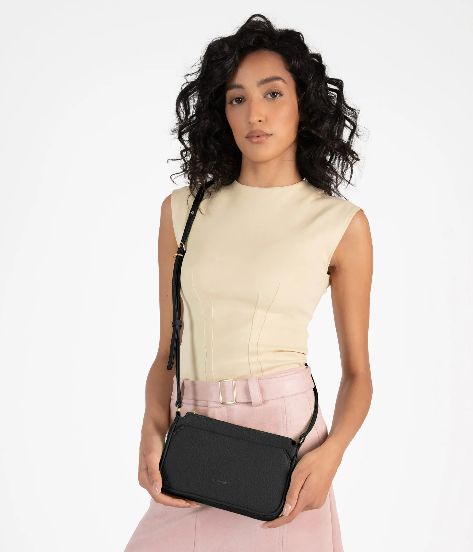 IVY Slim Vegan Crossbody Bag - Grain
