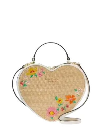 Kate Spade New York Love Shack Rattan Heart Crossbody
