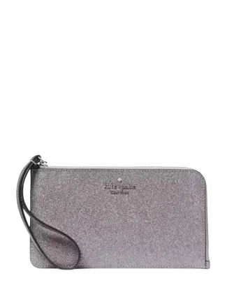 Kate Spade New York Lucy Glitter Medium L-Zip Wristlet